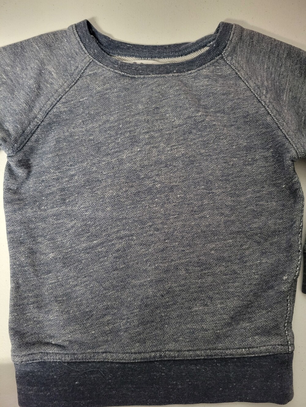 Everlane Baby Toddler 2T Crewneck Hoodie Sweatshirt Heathered Blue 100% Cotton - Picture 3 of 5